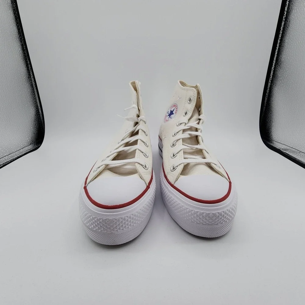 Converse Chuck Taylor All Star Lift Platform Womens 8‎ Vintage White Stars NEW